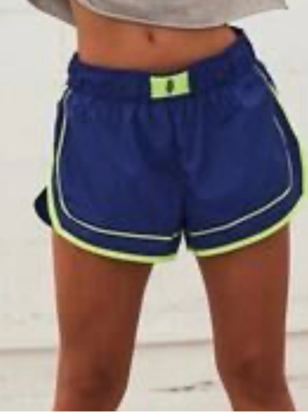 FP Movement by Free People Navy Athletic Shorts with Neon Trim